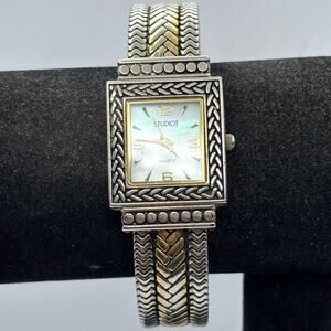 Silver Studio Time Cuff Watch